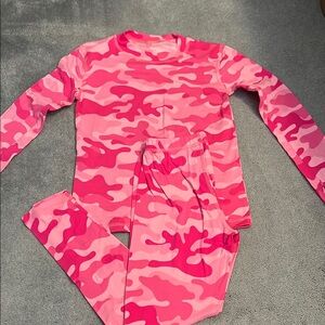 Pink Camouflage Kids Baselayer